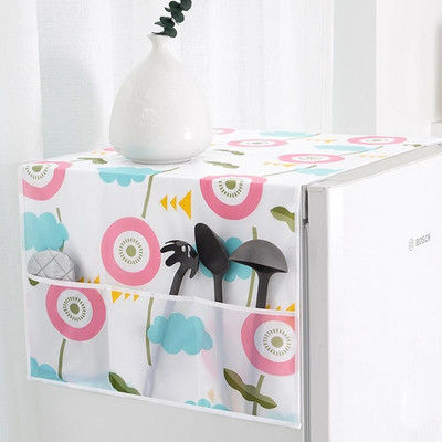 Animacinių filmų buitinis šaldytuvo dangtelis nuo dulkių Daugiafunkcis pakabinamas laikymo krepšys skalbimo mašinai nuo dulkių dangtelis šaldytuvo viršutiniai dangčiai
