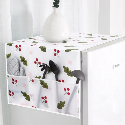 Animacinių filmų buitinis šaldytuvo dangtelis nuo dulkių Daugiafunkcis pakabinamas laikymo krepšys skalbimo mašinai nuo dulkių dangtelis šaldytuvo viršutiniai dangčiai