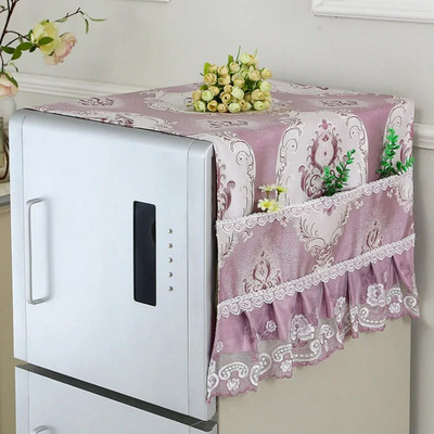 Audinio šaldytuvo dangtelis nuo dulkių dvipusis kišeninis daugiafunkcis dulkėms atsparus audinio skalbimo mašinos užvalkalas Namų tekstilė