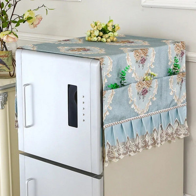 Audinio šaldytuvo dangtelis nuo dulkių dvipusis kišeninis daugiafunkcis dulkėms atsparus audinio skalbimo mašinos užvalkalas Namų tekstilė