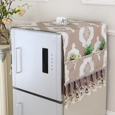 Audinio šaldytuvo dangtelis nuo dulkių dvipusis kišeninis daugiafunkcis dulkėms atsparus audinio skalbimo mašinos užvalkalas Namų tekstilė