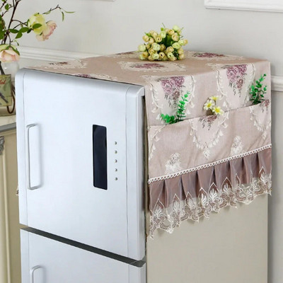 Audinio šaldytuvo dangtelis nuo dulkių dvipusis kišeninis daugiafunkcis dulkėms atsparus audinio skalbimo mašinos užvalkalas Namų tekstilė