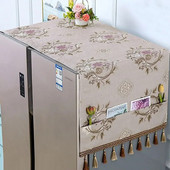 Šaldytuvo apsauginis gaubtas nuo dulkių su laikymo maišeliu Dekoratyvinis dviejų / viendurių šaldytuvo kutų dangtelis Buitinės spintelės apsauginis dangtelis