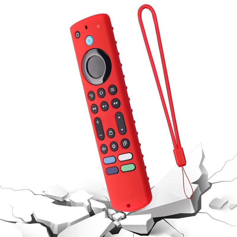 Kaugjuhtimispuldiga kaitseümbris, silikoonist kaitseümbris, nahk helendab pimedas, ühildub uue Amazon Fire TV Stick 4K Max 2023 RC jaoks