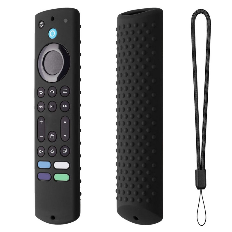 Kaugjuhtimispuldiga kaitseümbris, silikoonist kaitseümbris, nahk helendab pimedas, ühildub uue Amazon Fire TV Stick 4K Max 2023 RC jaoks