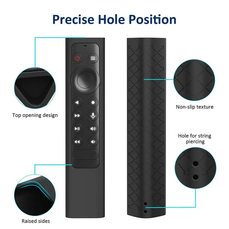 Szilikon távirányító tok Sima színes védőtok TV Stick Cover Ütésálló az NVIDIA Shield TVPro/4K HDR számára