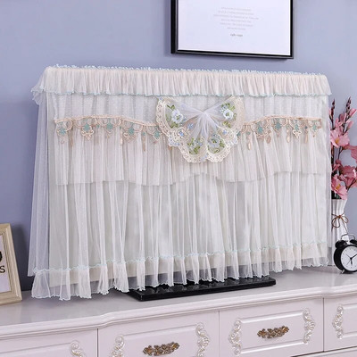 Husă TV LCD rezistentă la praf Fire de broderie din dantelă 32" 36" 40" 46" 50" 55" 60" 65" inch Protector pentru ecran TV Husă TV montată pe perete