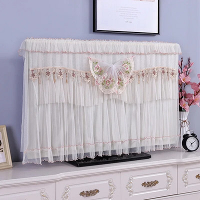 Husă TV LCD rezistentă la praf Fire de broderie din dantelă 32" 36" 40" 46" 50" 55" 60" 65" inch Protector pentru ecran TV Husă TV montată pe perete