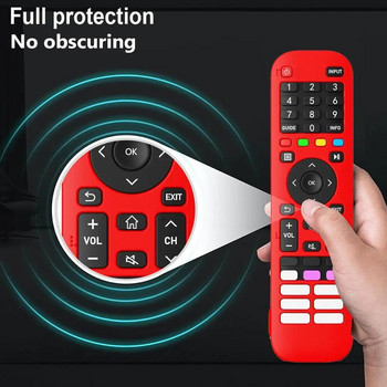 Θήκη σιλικόνης τηλεχειριστηρίου τηλεόρασης Προστατευτικά καλύμματα προστασίας από κραδασμούς για το δέρμα για προμήθειες τηλεόρασης Hisense EN2A30 EN2P30H EN2J30H