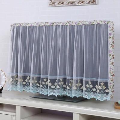 Televizor LCD Huse rezistente la praf Dantela florală Protector respirabil Husă decorativă împotriva prafului Computer de uz casnic Universal Portabil Durabil