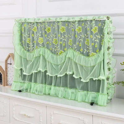 Televizor LCD Huse rezistente la praf Dantela florală Protector respirabil Husă decorativă împotriva prafului Computer de uz casnic Universal Portabil Durabil