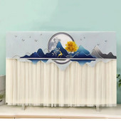 TV dangtelis, nėriniai, nepralaidus dulkėms, televizoriaus apsauga 32" 55" 65" 75" briedžių dažymas namų dekoravimas naujas dizainas