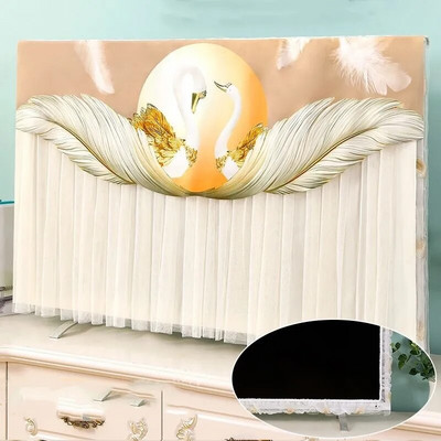 TV dangtelis, nėriniai, nepralaidus dulkėms, televizoriaus apsauga 32" 55" 65" 75" briedžių dažymas namų dekoravimas naujas dizainas