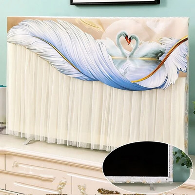 TV dangtelis, nėriniai, nepralaidus dulkėms, televizoriaus apsauga 32" 55" 65" 75" briedžių dažymas namų dekoravimas naujas dizainas