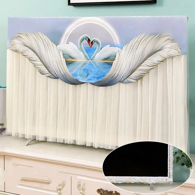 TV dangtelis, nėriniai, nepralaidus dulkėms, televizoriaus apsauga 32" 55" 65" 75" briedžių dažymas namų dekoravimas naujas dizainas