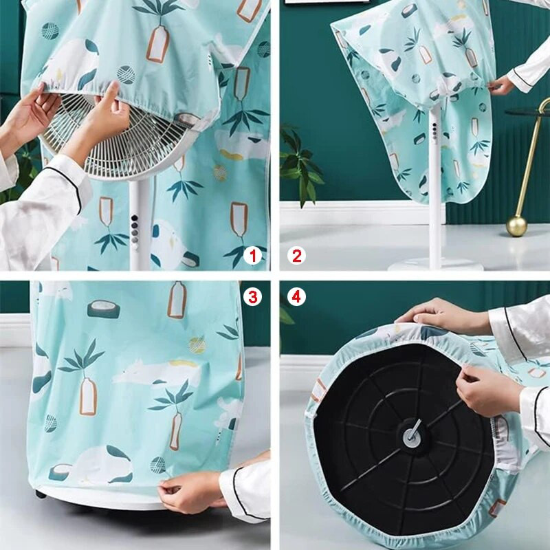 Vandeniui atsparus pjedestalinis grindų ventiliatoriaus įvorė Sieninis oro kondicionierius Apsauga nuo dulkių Daugkartinio naudojimo ventiliatoriaus apsauginis dangtelis Namų laikymo reikmenys