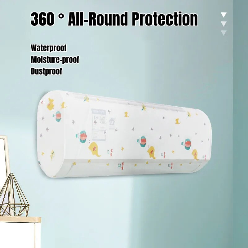 Oro kondicionieriaus apsauginis dangtelis nuo dulkių Sieninis apsauginis dangtelis Didelis elastingumas, atsparus vandeniui ir dulkėms, plaunamas oro kondicionieriaus dangtelis