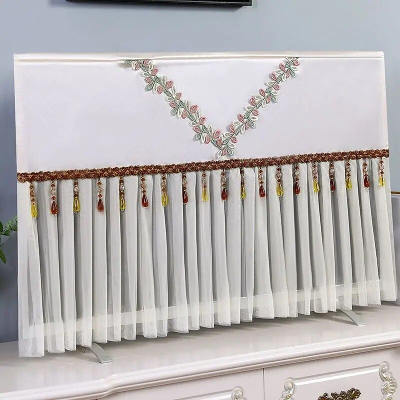 Karštas išpardavimas, aukštos kokybės televizoriaus apsauginis gaubtas nuo dulkių, pakabinamas stalinis LED televizoriaus dangtelis, 32–75 colių, kelių spalvų pasirinkimas