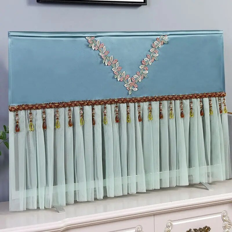 Karštas išpardavimas, aukštos kokybės televizoriaus apsauginis gaubtas nuo dulkių, pakabinamas stalinis LED televizoriaus dangtelis, 32–75 colių, kelių spalvų pasirinkimas