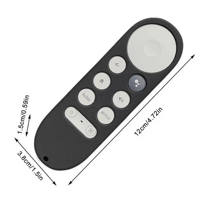 Csúszásmentes puha szilikon tok Chromecastokhoz. Távirányító védőburkolata Google Tv-hez Luminous Voice távirányító