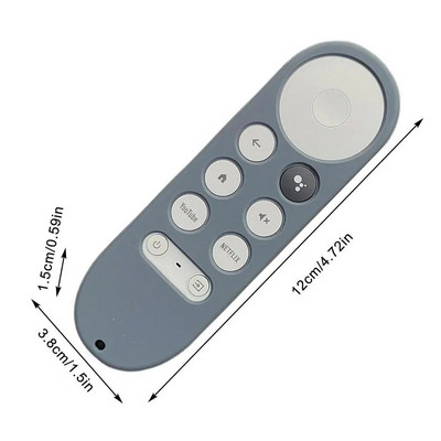 Csúszásmentes puha szilikon tok Chromecastokhoz. Távirányító védőburkolata Google Tv-hez Luminous Voice távirányító