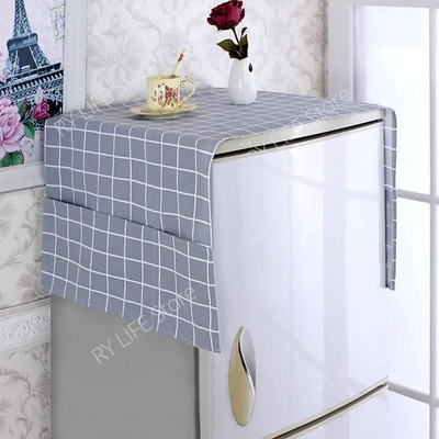 55x120cm karirani pamučni poklopac hladnjaka krpa hladnjaka navlake za prašinu Zaštita otporna na prašinu Navlaka za perilicu rublja Navlaka hladnjaka