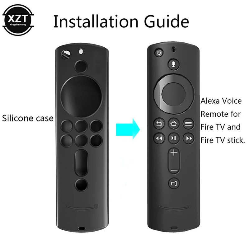 Husă pentru telecomandă TV Husă de protecție din silicon Husă moale și rezistentă la șocuri pentru telecomandă Fire TV Stick 4K a 2-a generație și a 3-a