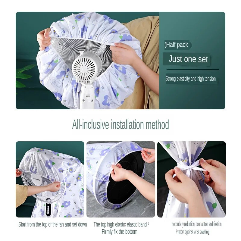 Storas vandeniui ir dulkėms atsparus „viskas įskaičiuota“ elektrinis ventiliatoriaus dangtelis nuo dulkių Buitinis grindų ventiliatoriaus dangtis Apsauginis dangtelis Stovo ventiliatorius