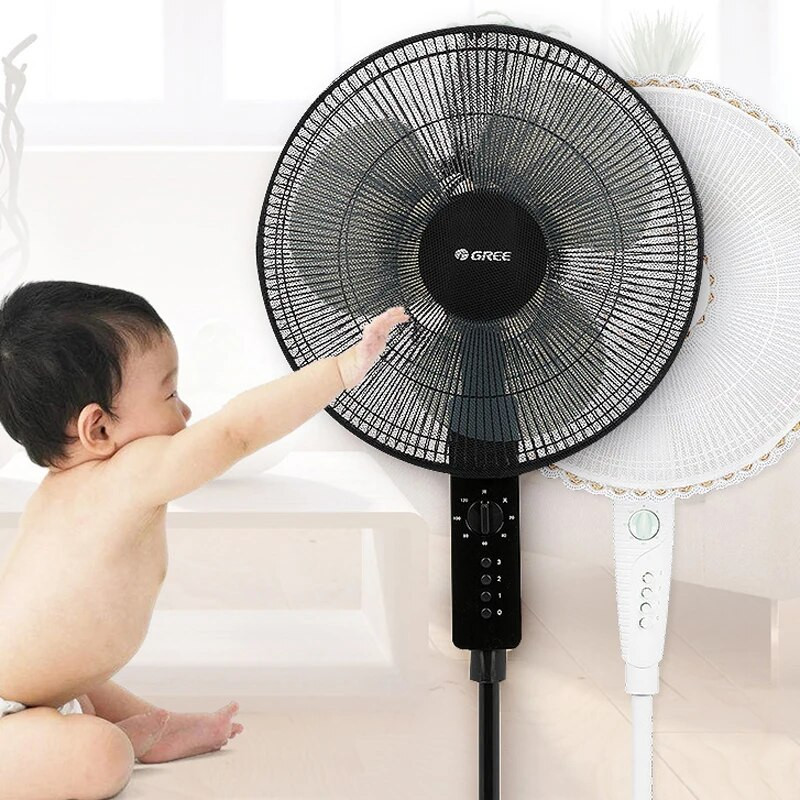 Naujas skaidrus elektrinis ventiliatoriaus apskritimo apsauginis dangtelis nuo dulkių Buitinis dulkėms atsparus dangtelis kūdikių saugos ventiliatoriaus dangtelio laikymo krepšys