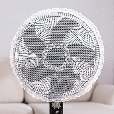 Nėrinių elektrinis ventiliatoriaus dangtelis Viskas įskaičiuota Apvalus dulkėms atsparus dangtelis Apsauginis tinklelis kūdikių pirštų apsaugai 선풍기 커버