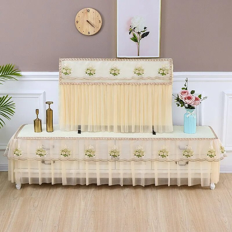 „GoodTop Lace Fabric“ paprastas televizoriaus apsauginis dangtelis nuo dulkių LCD 32–70 colių ekranas, namų puošmena Modernus apsauginis dangtelis nuo dulkių