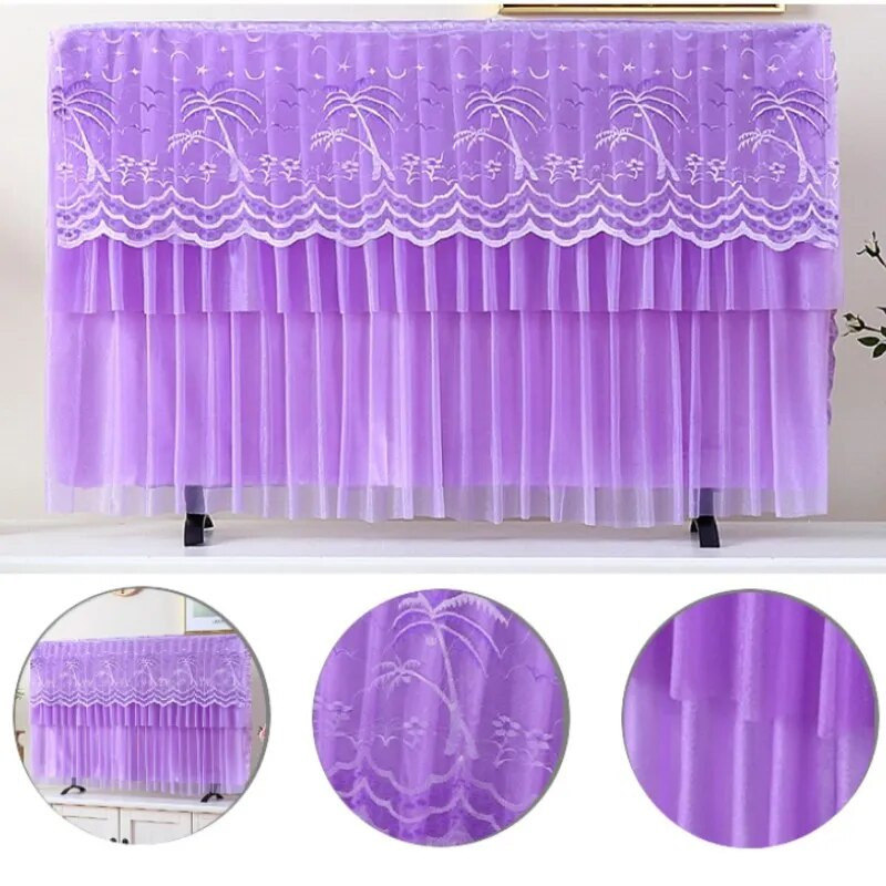 „GoodTop Lace Fabric“ paprastas televizoriaus apsauginis dangtelis nuo dulkių LCD 32–70 colių ekranas, namų puošmena Modernus apsauginis dangtelis nuo dulkių