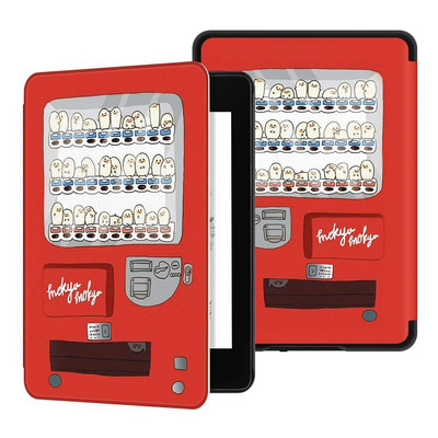 Vandeniui atsparus dažytas matinis apsauginis dėklas, skirtas naujajam Kindle J9G29R Gen 10 el. knygų skaitytuvui PU odinis išmanusis dangtelis