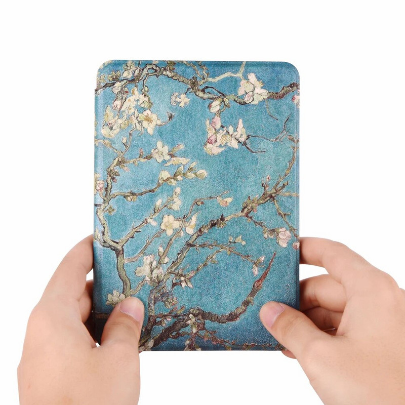 Vandeniui atsparus dažytas matinis apsauginis dėklas, skirtas naujajam Kindle J9G29R Gen 10 el. knygų skaitytuvui PU odinis išmanusis dangtelis