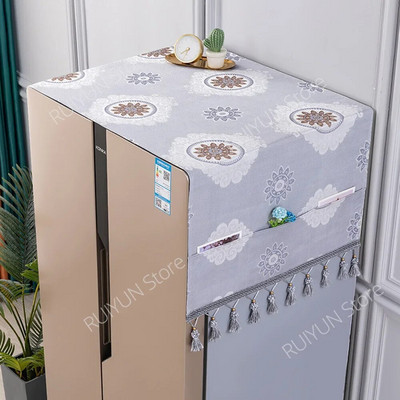 67x170 cm šaldytuvo dangtis Šaldytuvo dangtis Dvigubo atidarymo šaldytuvo skalbimo mašina Rankšluostis Šaldytuvo dulkėms atsparus dangtis su kutais