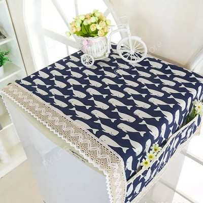 Κάλυμμα για τη σκόνη ψυγείου 70x170cm με τσάντα αποθήκευσης τσέπης Κάλυμμα πλυντηρίου ρούχων Ψυγείο Πανί Δαντέλα Ψυγείο Κάλυμμα για τη σκόνη