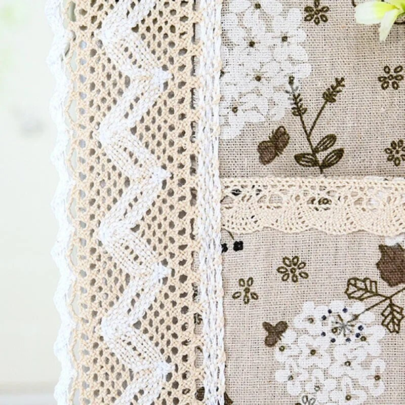 Κάλυμμα για τη σκόνη ψυγείου 70x170cm με τσάντα αποθήκευσης τσέπης Κάλυμμα πλυντηρίου ρούχων Ψυγείο Πανί Δαντέλα Ψυγείο Κάλυμμα για τη σκόνη