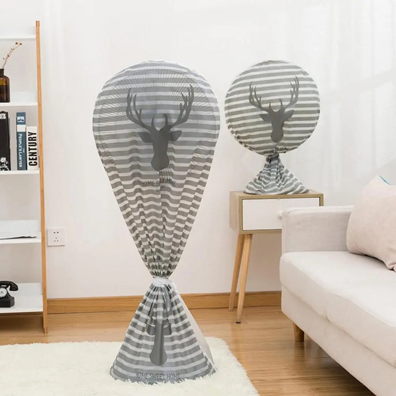 Sklopivi ventilirani električni poklopac ventilatora otporan na prašinu, glatki patentni zatvarač, dizajn na vezanje, PEVA sigurnosna zaštita ventilatora, navlaka za prašinu za dijete