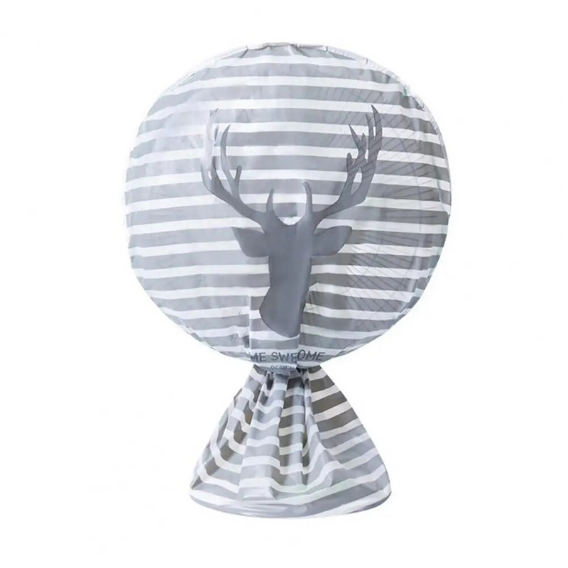 Sklopivi ventilirani električni poklopac ventilatora otporan na prašinu, glatki patentni zatvarač, dizajn na vezanje, PEVA sigurnosna zaštita ventilatora, navlaka za prašinu za dijete