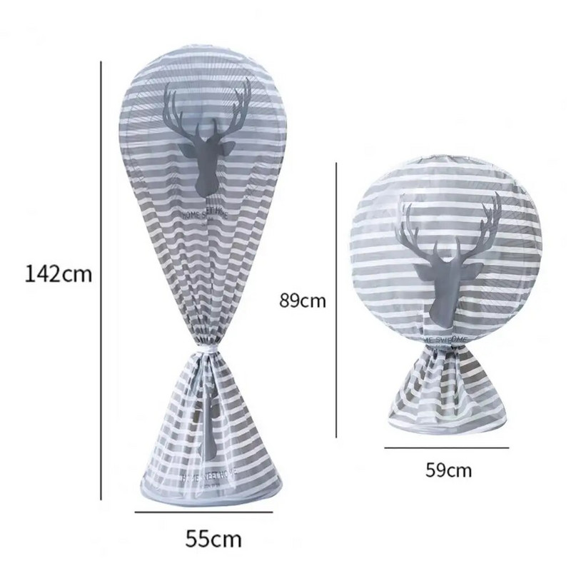 Sklopivi ventilirani električni poklopac ventilatora otporan na prašinu, glatki patentni zatvarač, dizajn na vezanje, PEVA sigurnosna zaštita ventilatora, navlaka za prašinu za dijete