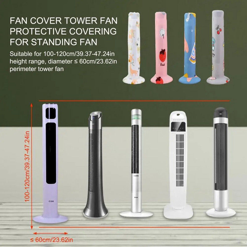 Poklopac ventilatora Toranjski ventilator Zaštita od prašine Stojeći ventilator Zaštitni poklopac Podni električni poklopac ventilatora Kompatibilan s većinom toranjskih ventilatora