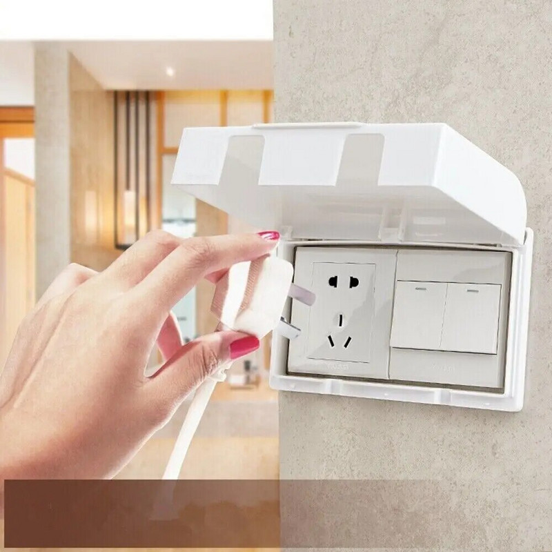 Nešiojamasis elektros kištuko dangtelis Lipnus lizdo apsaugas nuo purslų atsparios dėžutės namo
