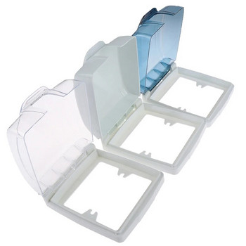 Пластмасов гнездо за панел за стенно осветление тип 86 Универсална прозрачна водоустойчива кутия Гнездо за превключвател Бял водоустойчив капак