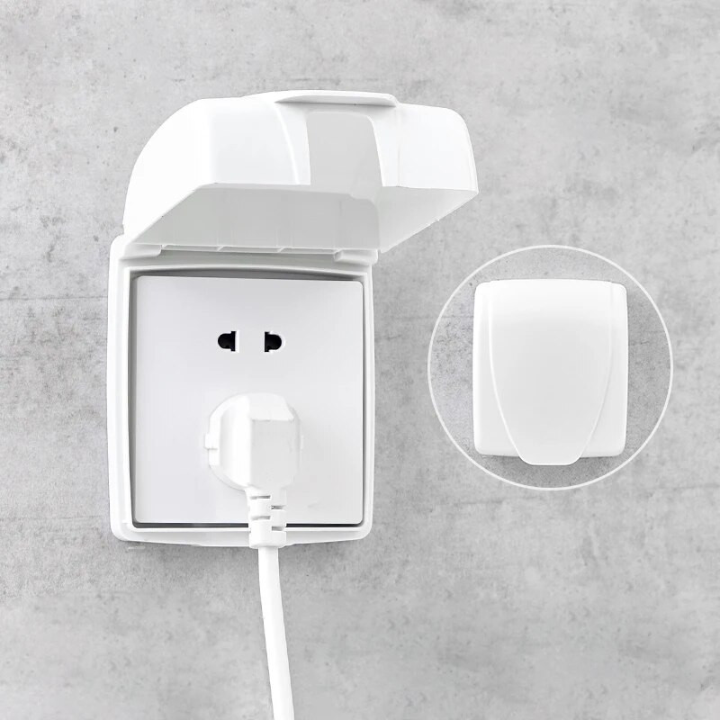 Întrerupător de perete pentru baie Cutie de acoperire din plastic rezistentă la apă Priză pentru lumină de perete Sonerie Capac capac pentru casă Accesorii pentru baie În stoc