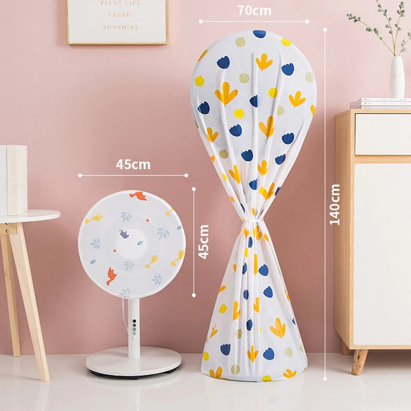 Álló elektromos ventilátor védőburkolat Vízálló porálló virág nyomtatott elektromos ventilátor hálós pajzsvédő tok tárolótáska