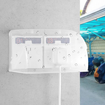 86 Τύπος Πρίζα τοίχου Αδιάβροχο Κουτί Αυτοκόλλητο Ηλεκτρικό κάλυμμα Μπάνιου Διπλό Διακόπτη Προστασία Πρίζας Κουτί με προστασία από πιτσιλίσματα