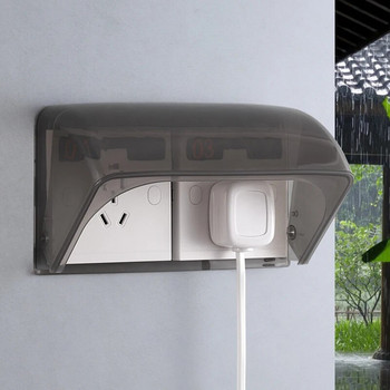 86 Τύπος Πρίζα τοίχου Αδιάβροχο Κουτί Αυτοκόλλητο Ηλεκτρικό κάλυμμα Μπάνιου Διπλό Διακόπτη Προστασία Πρίζας Κουτί με προστασία από πιτσιλίσματα