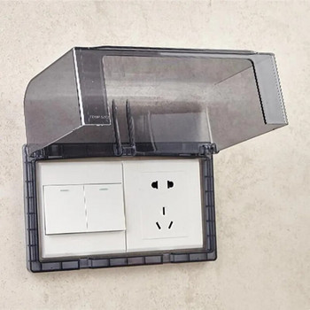 1PC Самозалепващ се водоустойчив капак за електрически щепсел Кутия за пръскане Гнезда Защитна кутия за превключвател Протектор Консумативи за баня