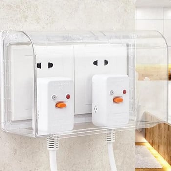 1 τεμ. Αυτοκόλλητο αδιάβροχο κάλυμμα ηλεκτρικού βύσματος Υποδοχές Splash Box Switch Protection Box Protector Προμήθειες μπάνιου