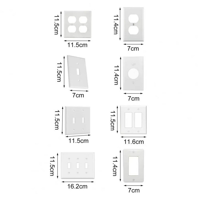 Poklopci prekidača Ploča utičnica Tvrda otporna na toplinu US standardni zidni prekidač Utičnica Višestruki poklopci utičnica